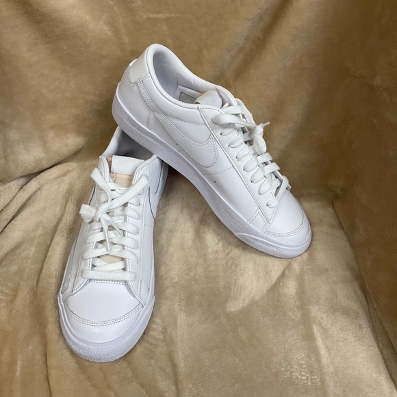 Nike Shoes - Nike Blazer Low Platform Sneakers "Triple White" (W) Sz 9"5